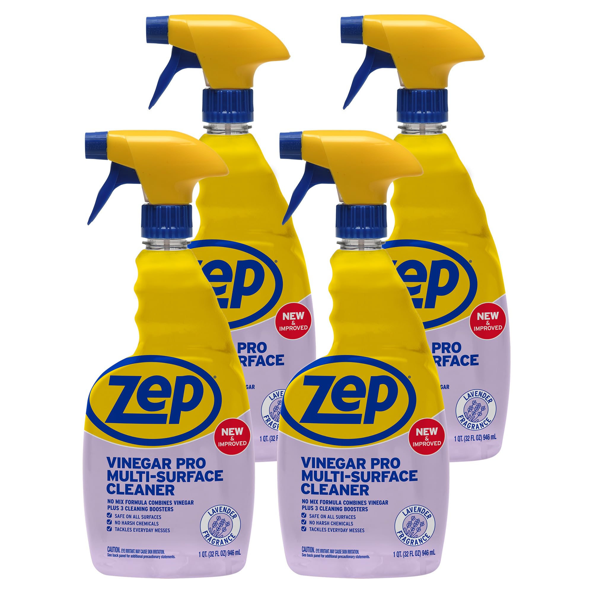 Zep All-Purpose Cleaner with Vinegar Added - 32 Ounces (Case of 4) R48432 - Industrial Grade Cleaner…