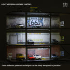 Gtcwmx 3-Story Parking lot Storage 1/64 Scale Display Cabinet with 20 Parking Spaces Parking lot Mold, Suitable for die-cast Toy Cars Storage Collection Gifts