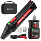 KAIWEETS Circuit Breaker Finder Tool Kit, GFCI Outlet Tester with Dual-Sided LED Indicators, Electrical Circuit Tracer Tool with Flashlight, Includes Carrying Case and Adapters- KT302P