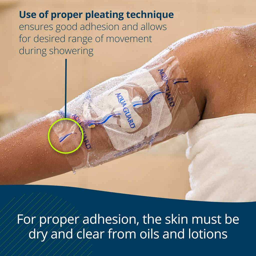 TIDI 50010-PKG AquaGuard Sheet – 7” x 7” – (Area of Coverage: 5” x 5.5”) – Shower Protection Sheet – Self-Adhesive Moisture Barrier – Wound Cover for Showering – 7 Sheets – Home Medical Supplies