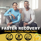 EnvyCure Creatine Monohydrate Gummies for Men & Women - with BCAA, Collagen Peptides, L-Taurine, Vitamin B12, D3, Creatine Monohydrate 5000mg (5g) Per Serving, Lemon Flavor, Sugar Free, 1 Pack