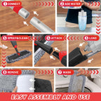 HOMTOYOU Microfiber Hardwood Floor Mop: Dust Spray Mops for Cleaning Wood Home Kitchen Floors - Wet Mopping & Dry Sweeping - 3 Reusable Refills & 1Pcs 400+ML Refillable Bottle