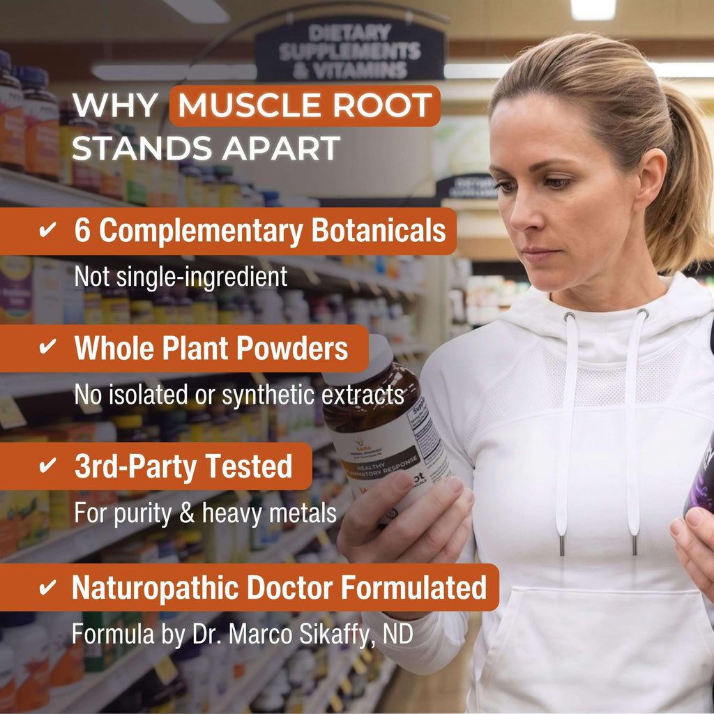 Inflammation Support for Muscle, Joint & Tissue | 6 Botanicals | 60 Caps