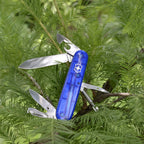 Victorinox Tinker Swiss Army Knife, 12 Function Swiss Made Pocket Knife with 2 Blades (Large and Small), Screwdriver and Wire Stripper - Sapphire