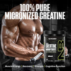 NutraBio Pure Micronized Creatine Monohydrate Powder Supplement, Unflavored, (500 g) - Supports Bulk Muscle Energy, Recovery, and Strength - HPLC Tested Creatine Powder Supplement for Men and Women