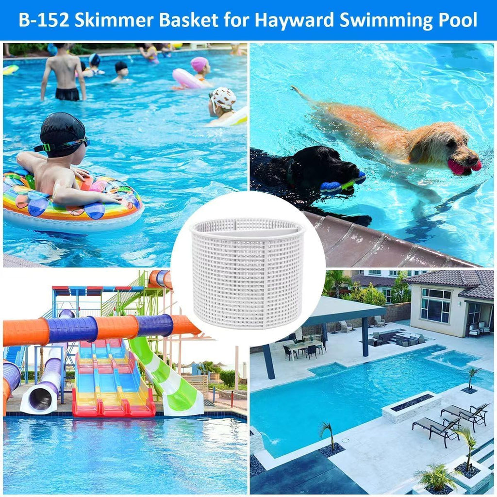 7'' Pool Skimmer Basket for Inground Pool Compatible with Hayward Skimmers Basket SPX1082CA & Aladdin B-152 Skimmer, Model SP1082 SP1083 SP1084 1085 SP1075 1075T 1076 1077 SP1082CA Pool Filter Basket