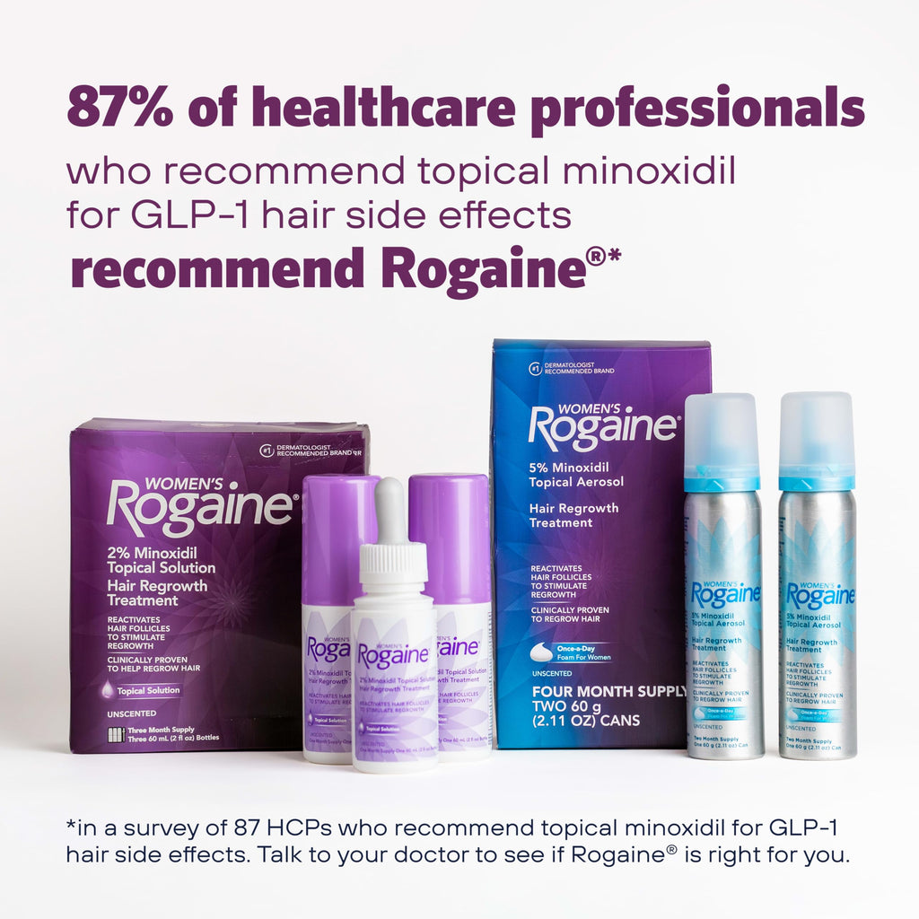 Women's Rogaine 5% Minoxidil Topical Foam, Unscented, 2 x 2.11 oz