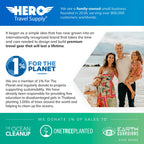 Hero International Travel Power Adapter – Universal Plug for Europe, UK, US, Asia, AUS, 100+ Countries | 2 USB-C & 1 USB-A