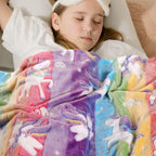 LIFEYJ Glow in The Dark Blanket Unicorns Gifts for Girls, 50"x60"