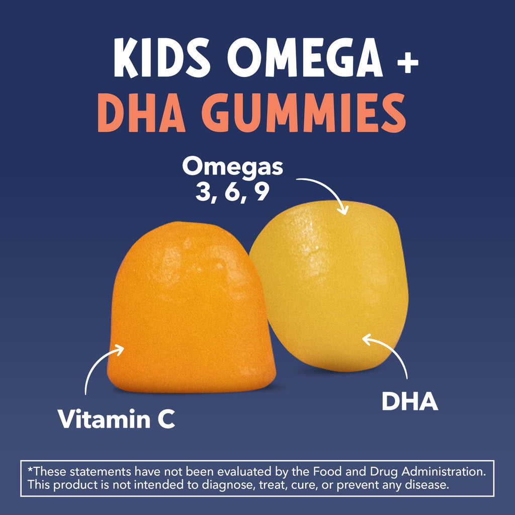 Omega Gummies for Kids, Lemon & Orange, 60ct, Body & Brain Support