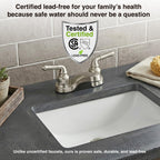 Pacific Bay Lynden Bathroom Sink Faucet - Metallic Plating Over Lightweight ABS Plastic (Brushed Satin Nickel) - 2 Pack