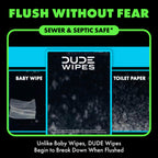 DUDE Wipes Herbal Relief Flushable Wipes - Extra-Large Adult Wet Wipes - 12 Pack (144 Count) - Infused with Soothing Witch Hazel, Geranium Essential Oils, Vitamin E, and Aloe - Septic and Sewer Safe