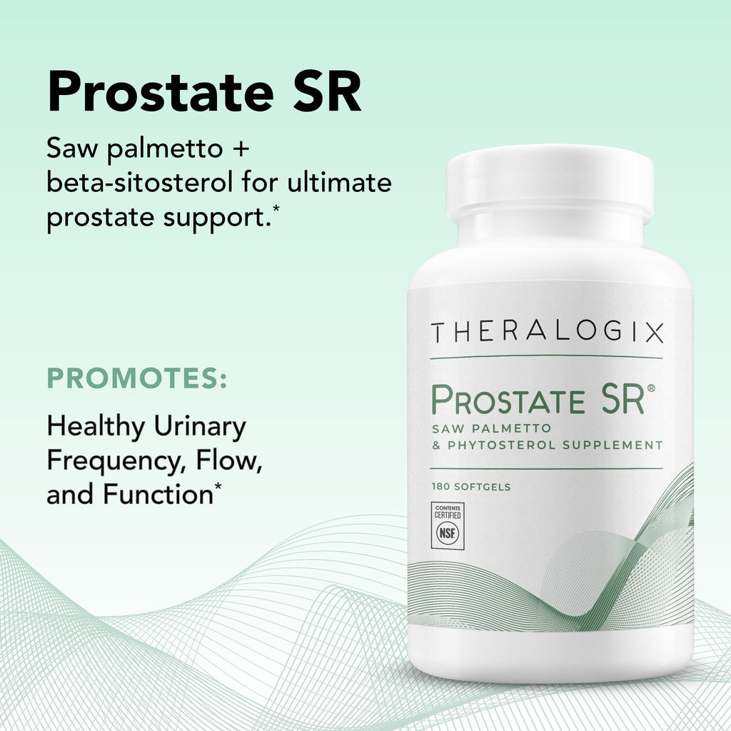 Theralogix Prostate SR Saw Palmetto & Beta-Sitosterol Supplement - Supports Healthy Urinary Tract Function in Men* - 90-Day Supply - NSF Certified - 180 Softgels