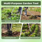 NICOFPHY Larger Weed Puller Tool with Long Handle for Garden, Yard and Lawn
