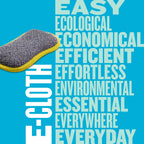 E-Cloth Washing Up Pad, Premium Microfiber Non-Scratch Kitchen Dish Scrubber Sponge, Ideal for Dish, Sink and Countertop Cleaning, 100 Wash Guarantee, Yellow, 4 Pack