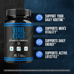 (3 Pack) Viril Edge For Men Capsules - Official VirilEdge Pills Advanced Support For Maximum Strength, All Natural Ingredients Premium Vitamins For Overall Health & Wellness, 180 Capsules For 3 Months
