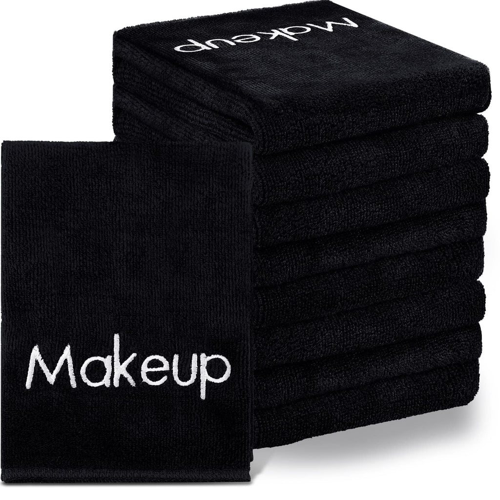 Shimeyao 20 Pack Makeup Towels Black Makeup Washcloths for Face Microfiber Remover Cloth 13x13 Inch Quick Dry Face Towels for Cleansing Hand