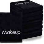Shimeyao 20 Pack Makeup Towels Black Makeup Washcloths for Face Microfiber Remover Cloth 13x13 Inch Quick Dry Face Towels for Cleansing Hand