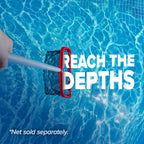 Swimming Pool Pole - 15 Feet Aluminum Telescopic Pool Pole for Cleaning // Telescoping Pool Extension Pole // Adjustable Pool Cleaning Stick for Brush, Skimmer, Vacuum - Inground & Above Ground Pools