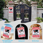 No Trespassing Signs Private Property 2-Pack, 10x7in, Upgraded Enlarged Cam