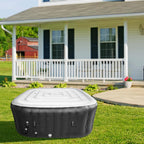 Tlswshsy 4.2Ft Inflatable Hot Tub Cover- Energy Saving Lid for Square Hot Tub- Foldable Protective Rain Overflow Cover for Inflatable Outdoor Hot Tubs
