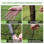 Deer Fence for Garden 4ftx50ft, Plastic Mesh Garden Fencing with Pre-Strung Reinforced Edge, Durable Temporary Fencing, Animal Barrier Fence, Ideal Safe Netting for Poultry, Fruit & Plant Protection