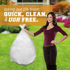 Plasticplace 64-65 Gallon Trash Can Liners for Toter │ 1.5 Mil │ Clear Heavy Duty Garbage Bags │ 50” X 60” (50Count) (W65LDCTL)