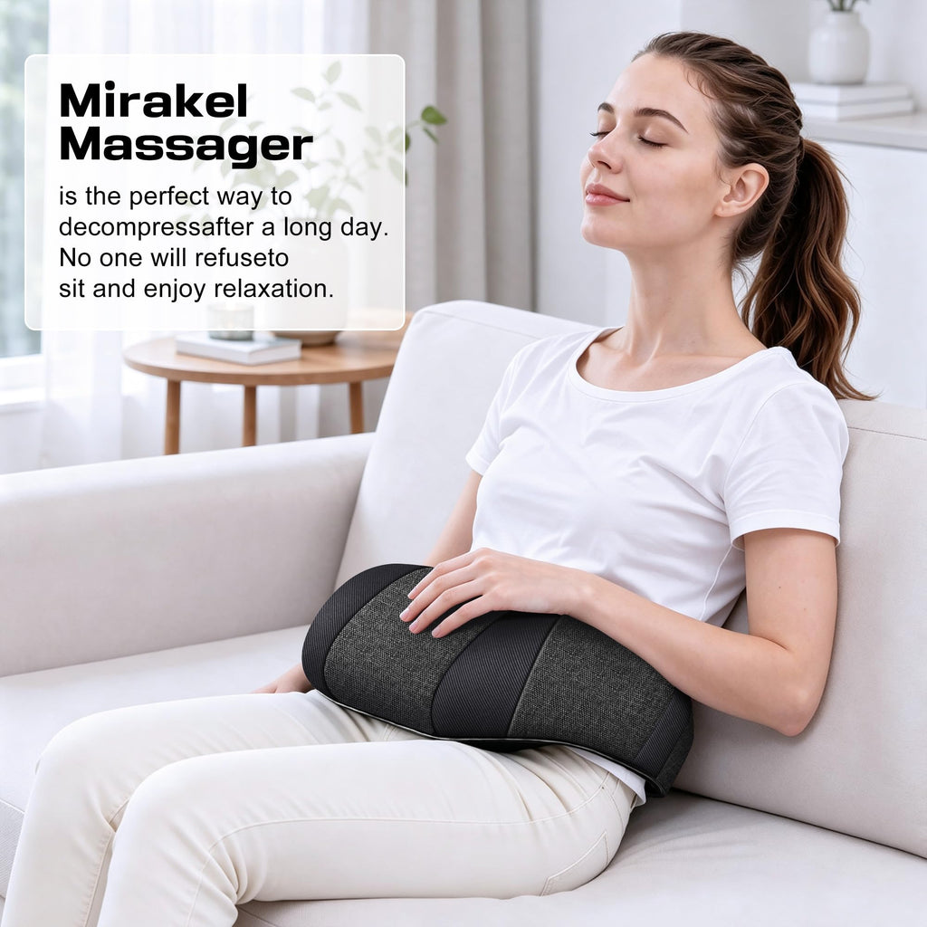 Shiatsu Neck and Back Massager with Heat for Pain Relief Deep Tissue Gifts