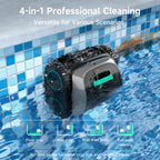 (2026 Upgrade) WYBOT C1 Pool Robot Vacuum for Inground Pools, 4-in-1 Cordless Robotic Pool Cleaner Lasts 150min, Triple-Motor up to 1,614 Sq.ft, Smart APP Support, Auto Wall & Waterline Cleaning