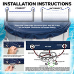 15 ft Round Pool Cover for Above Ground Pools, Above Ground Cover for Winter, Keeps Out Debris, Cold and UV Resistant, Supreme Mesh, Navy Blue