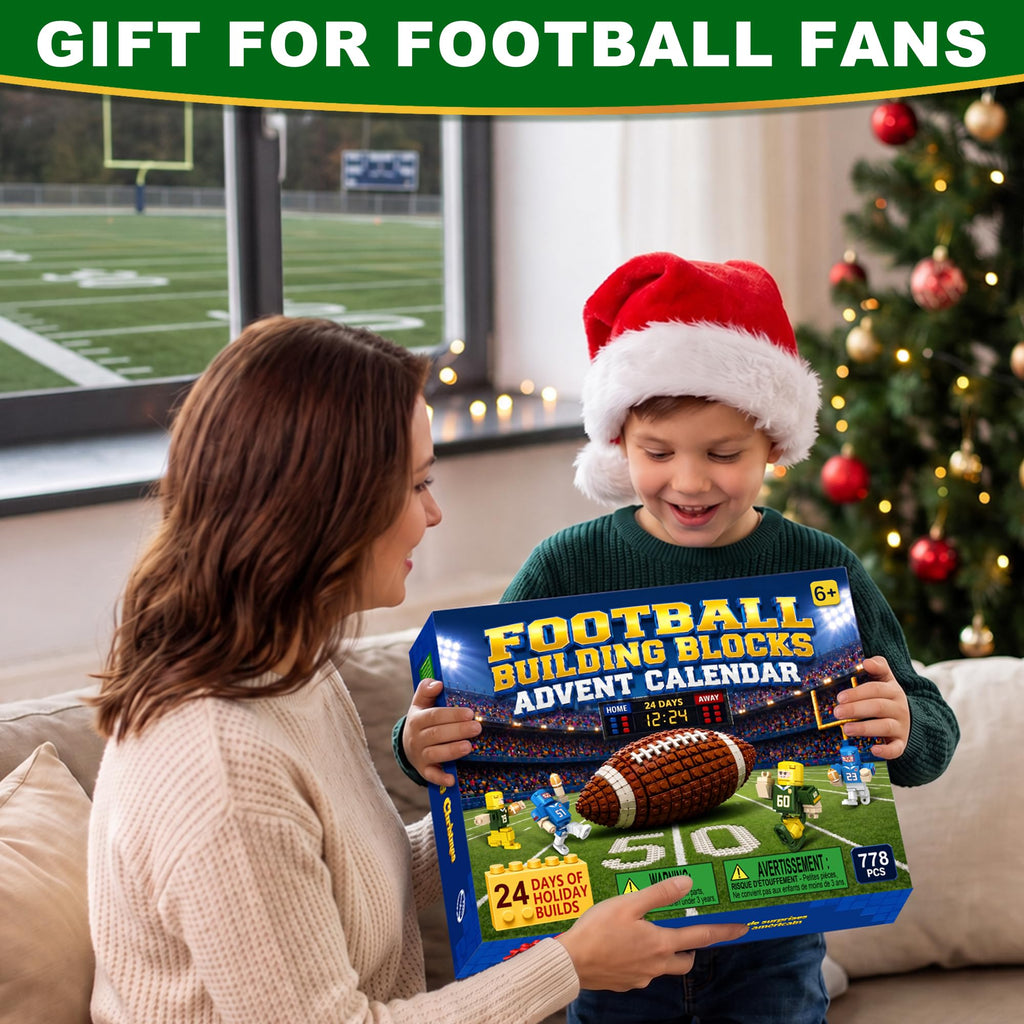 Football Advent Calendar 2026, 24 Days Building Blocks for Kids
