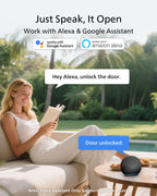 Philips WiFi Keypad Door Lock with Handle, Built-in WiFi, APP Remote Control, Voice & Fingerprint Unlock, Smart Locks for Front Door with Auto Lock, Keyless Entry Deadbolt, Satin Nickel