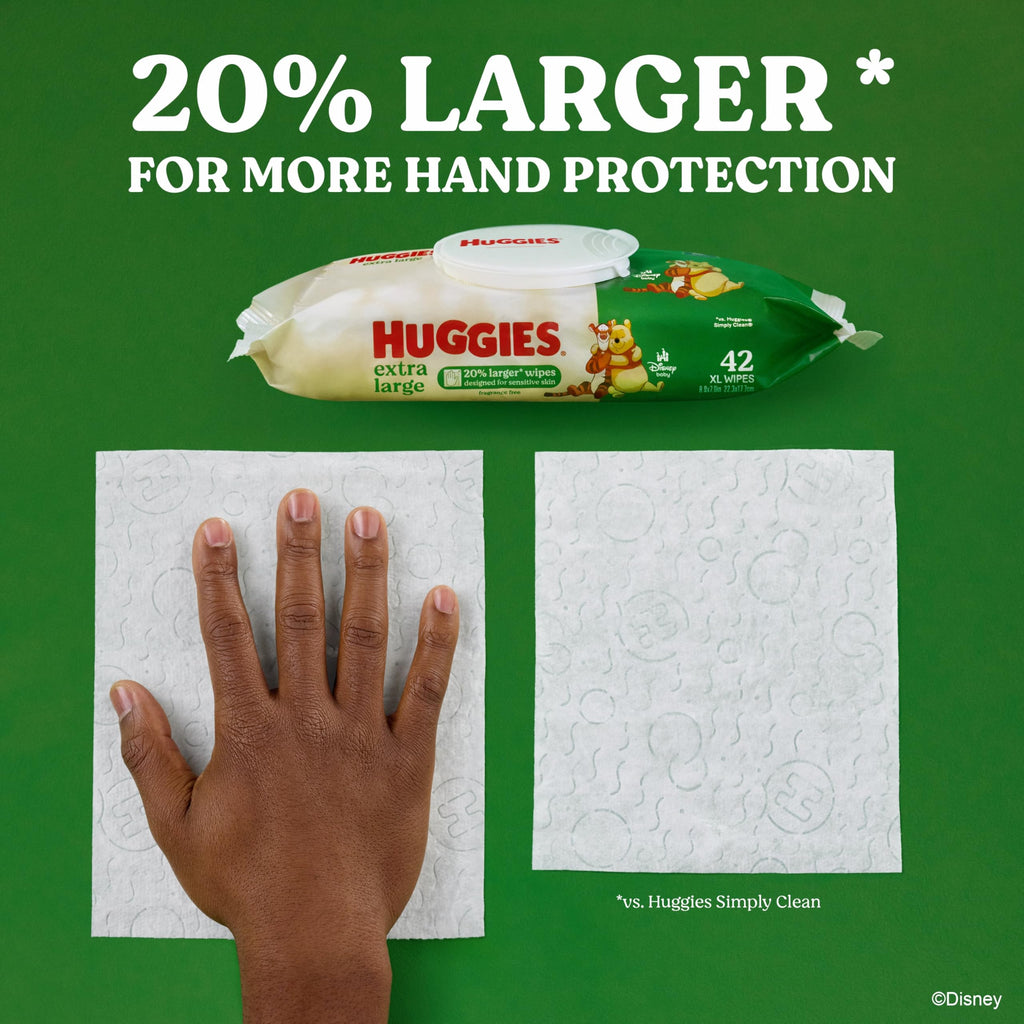 Huggies Extra Large Baby Wipes, Unscented, 15 Flip-Top Packs, 630 XL Wipes Total, Packaging May Vary (Pack of 3)