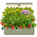 SUNCOZE Hydroponics Growing System, Compact 12 Pods Indoor Garden, Green