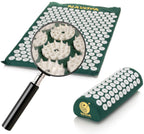 NAYOYA Bellababy Back and Neck Pain Relief - Acupressure Mat and Pillow Set - Relieves Stress, Back, Neck, and Sciatic Pain - Comes in a Carry Case for Storage and Travel - As Seen in USA Today, White