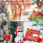 Nail Polish Advent Calendar 2026, Nail Advent Calendar, Beauty Advent Calendar 2026 for 24 Days Christmas Manicure Gift Set for Women, Teens, and Nail Art Hobbyist