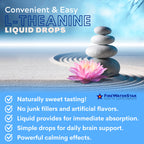 FWS L Theanine Liquid Drops, 200mg 99% Pure Bioactive L-Theanine, Organic, Natural, Vegan, Non GMO Helps to Promote Calmness, Relaxation, Improved Mood, Restful Sleep, for Adults and Kids