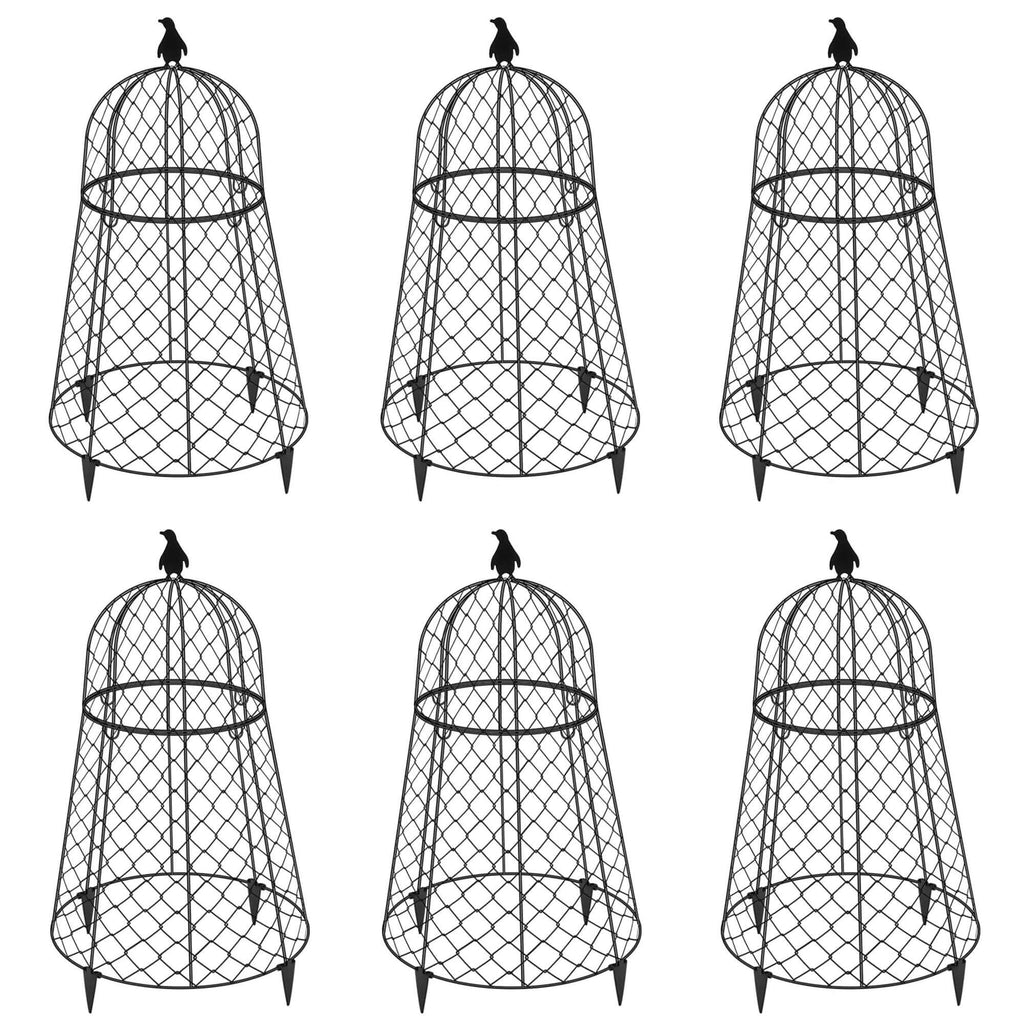 TAOMENNI Garden Cloches for Plants, Chicken Wire Cloche, Plant Cloche and Cages, Wire Plant Protectors from Animals, Protection for Your Plants and Seedlings, Heavy-Duty, 13" D x 20" H, Pack of 6