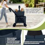 Dog Stroller with Detachable Carriers, Foldable Dog Stroller for Medium Dogs 20 lbs with Cup Holder and Storage Bag, Pet Stroller for Small Dogs, Double Cat Strollers Suitable for All-Terrain