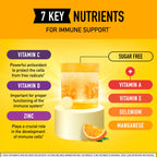 Airborne 1000mg Vitamin C with Vitamin D & Zinc, Sugar Free Multivitamin Immune Support Supplement, Antioxidants Vitamins A C & Vitamin E, 30 Effervescent Tablets, Zesty Orange Flavor