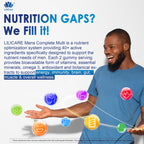 2 Pack - Mens Multivitamins Gummies, Methylated Multivitamin for Men, B Complex, Minerals, Vegan Omega 3, Probiotic, Enzyme, Antioxidants for Men's Complete Daily Support, Sugar Free, Vegan, (No Iron)