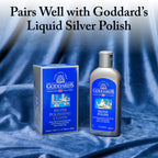 Goddard's Silver Polishing Cloth for Jewelry, Remove Tarnish on Plated or Sterling Silver, Gold, Antiques, and Leaves Tarnish Protection, 6 Cloths