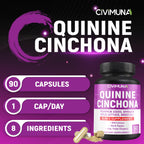 CIVIMUNA Quinine Cinchona Bark Capsules with Quinine Cinchona Bark, Pumpkin Seeds, Spinach and More - 90 Capsules for 3 Months Supply