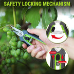 WORKPRO 2-Pack Garden Pruning Shears, 8.5" Bypass & 6.25" Straight Shears