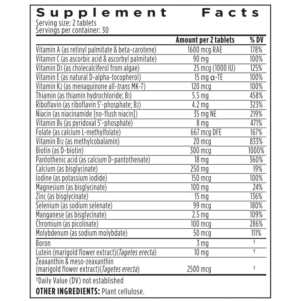 Igennus Methylated Multivitamin for Women 50+, Calcium & Magnesium for Bone Support, Sustained Release & Active B-Vitamins, Iron-Free Formula, Antioxidant Support, Clean Label, 60 Tablets