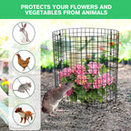 Mwellewm 15Pcs Plant Protectors from Animals Metal Plant Cages for Outdoor Plants Plant Cage & Supports Keep Animal Out Garden Wire Mesh Protection from Rabbit Chicken Squirrel Tree Flower