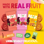 BEAR Fruit Rolls Strawberry 20g (Pack of 18) – Made with Real Fruit