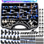 mxuteuk 81PCS Quick Connect Air Hose Fittings Kit,1/8",1/4",3/8",1/2" Push to Connect Fitting,Air Line Quick Connect Fittings,Quick Release Pneumatic Kit