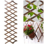Wood Lattice Fence Panels for Outside 13.4"x78.8" Expandable Natural Wooden Wall Trellis Board Decorative Lattice Trellis Frame for Climbing Plants Vine Ivy Rose Outdoor Balcony Garden 2 Pcs