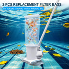 YIBEICO 2 PCS Replacement Filter Bags for KOKIDO XTROVAC 410 for XTROVAC 910, 250 Microns and 75 Microns Filter Bags Set